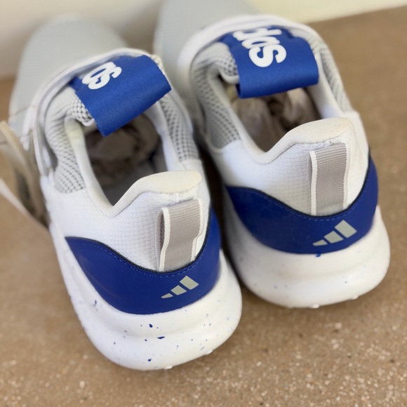 Adidas Men's Gray and Blue Lite Racer Adapt 7 Sneakers - Picture 4 of 6